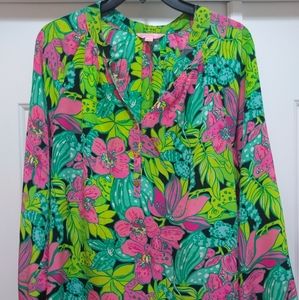 L Lilly Pulitzer Elsa silk top NWOT